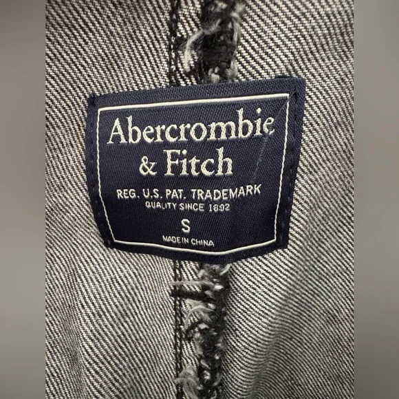 Abercrombie & Fitch Black Denim Distressed Overalls - Picture 5 of 7